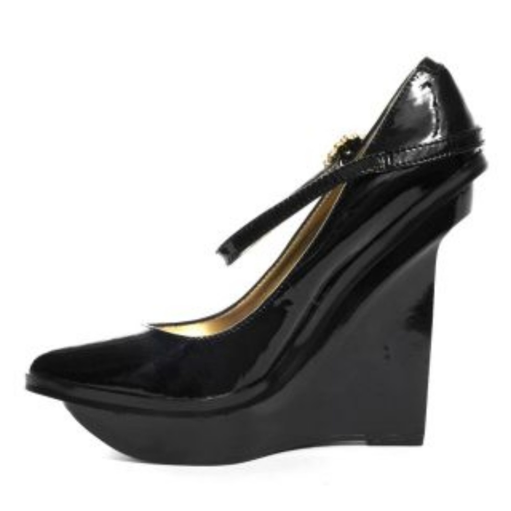 Hale Bob patent leather platform heels